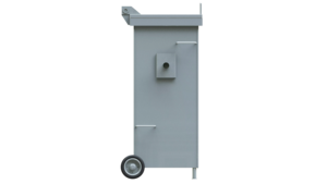 Poubelle à pédale galvanisée, bacs à déchets personnalisables 120L, extérieur, BDB BDB.10120-A, recyclage - Product Image 3