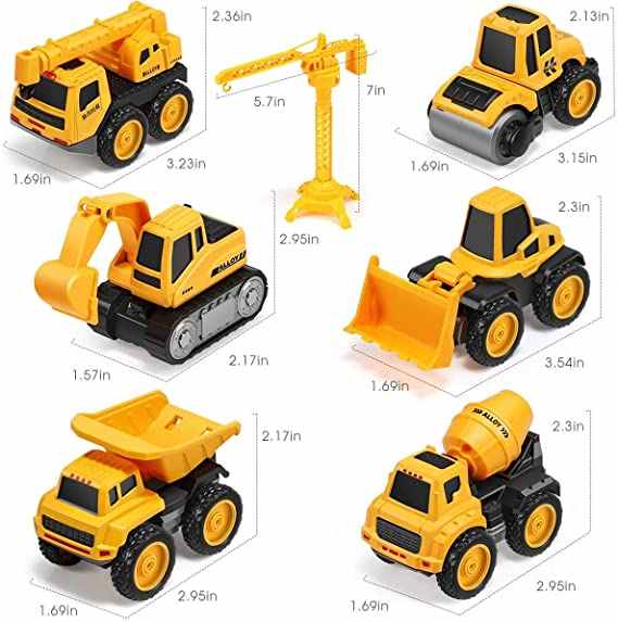Juuxncgv 24PCS Mini Construction Vehicles,Play Figure Vehicles,Pull Back Engineering Vehicles,Toy Figure Construction Vehicles,Small Construction Toys