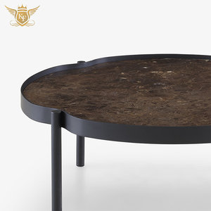 Cao cấp sang trọng hiện đại kim loại thép không gỉ Vòng Bàn cà phê nghệ thuật độc đáo thiết kế trung tâm bảng cho phòng khách - Product Image 5