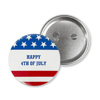 Pin Decorativo de Hojalata con Temática del Día de la Independencia Americana y Elementos Estrellados para Ropa Festiva