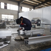 Aluminium villa-raam met thermische breuk, verborgen afwatering, Duitse Roto roestvrijstalen draai-kiep systeem, Low-E glas