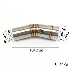 Convient pour BMW F650GS F700GS <span class=keywords><strong>F800GS</strong></span> ADV, tuyau d'échappement intermédiaire en acier inoxydable - Product Image 4