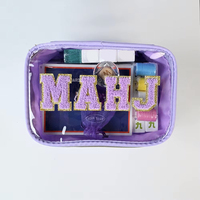 Ensemble complet de jeu de Mahjong américain avec sac élégant, incluant tuiles, dés, cartes de notation, accessoires, marqueur de direction du vent et marqueur de distributeur