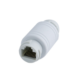 Rj45 Dual Channel PoE <b>Adapter</b> Straight Through Connector For Network Router Crystal Head Interface White Black Option - Product Image 2
