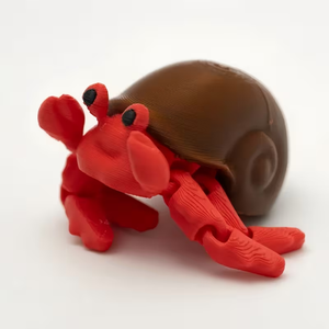 Adorno de Cangrejo Marino Impreso en 3D, Linda Criatura Marina con Ojos Vívidos, Ideal como Regalo para Entusiastas de los Cangrejos Marinos - Product Image 1