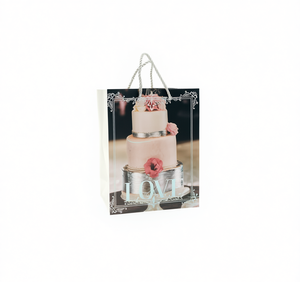 Sacchetto Regalo di Lusso in Carta con Design per Torta di Compleanno, Stampa a Caldo e Laser Argento per Occasioni Speciali - Product Image 1