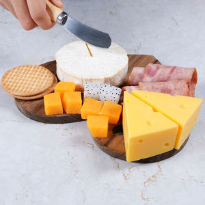 热销心形迷你竹奶酪板套装，带刀子，用于婚礼派对情人节其他特殊场合 - Product Image 5
