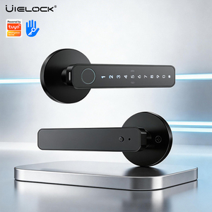 <span class=keywords><strong>Serrure</strong></span> de porte intelligente biométrique TTlock Tuya avec contrôle par application, cylindre à levier de grade C pour porte en bois - Product Image 2