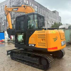 Sany SY75C mini-pelle d'occasion de 7 tonnes d'occasion, pelle sur chenilles Sany 75C à bas prix, meilleure qualité d'occasion - Product Image 3