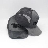 Gorra de gamuza de 5 paneles con logotipo bordado personalizado a la moda