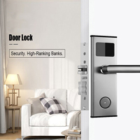 Serrure d'Hôtel RF en Bois à Carte RFID Intelligente ou Clé Mécanique