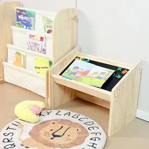 Lavagna Magnetica Bifacciale in Legno Massello con Supporto per Libri Illustrati, Uso Familiare e per Bambini, Due-in-Uno per Ragazze - Product Image 4