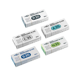 Degao Stainless Steel Microtome Blades R35/A35/N35/S35 <b>Paraffin</b> Tissue Sectioning Tools 50pcs/Box For Histology Lab - Product Image 4