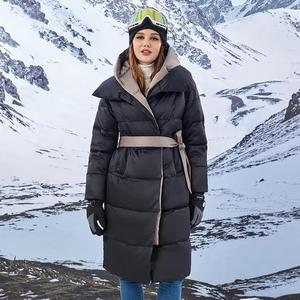 Haute qualité longue femmes doudoune <span class=keywords><strong>avec</strong></span> bouton décoration col à capuche décontracté respirant doudoune - Product Image 1