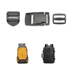 Plastic Buckle For Bag Accessories Black Single Pull Fastener High Quality <b>Backpack</b> Waist Bag <b>Strap</b> Connector A052 - Product Image 4