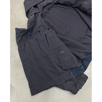 Veste de travail personnalisée en sergé de coton, denim et toile de canard, avec fermeture éclair et crochet de ponte, style marin et pompier, vêtement de travail