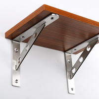 Support triangulaire en acier inoxydable moulé robuste, fixation murale flottante, quincaillerie pour meubles, supports démontables
