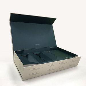 Custom Black Gift Box Lids Recycled Box Printing Flip Candle Box Gift Packaging for Candle Jar - Product Image 1