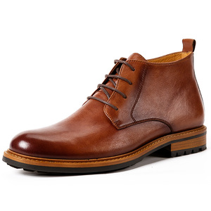 Botas de Couro Genuíno para Homens, Cano Baixo, Clássicas, Confortáveis, Leves e Respiráveis, Botas para Outono, Primavera e Verão - Product Image 1