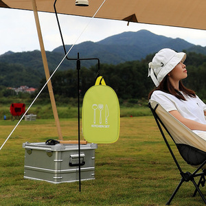 Sac de rangement pour ensemble de cuisine de camping en plein air, sac de rangement en nylon 36x22.5x5cm, organisateur d'ustensiles de pique-nique portable pour utilisation en extérieur - Product Image 1
