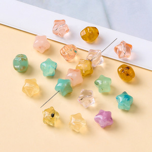 Cuentas de acrílico en forma de estrella, transparentes y translúcidas, para la fabricación de joyas, accesorios de bricolaje, 10 mm, colores surtidos - Product Image 4