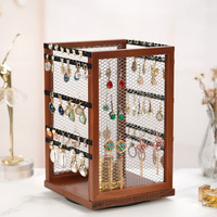 Présentoir à bijoux d'hiver rotatif nouvelle conception de grille pour Internet célébrité Shopping diffusion en direct cosmétiques support de stockage