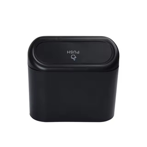 Boîte de rangement intérieure pour voiture 1L, poubelle à poussoir, mini-bac, boîte à déchets, support de fixation pour porte ou siège, accessoires automobiles - Product Image 1