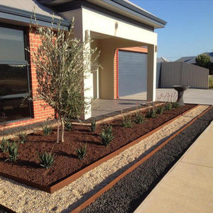 Bordure de jardin surélevée en acier corten flexible de 100 mm, résistante aux intempéries, imperméable, style Art déco, pour l'intérieur et l'extérieur - Product Image 6