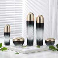Flacon en verre élégant et exquis de 120 ml, emballage cosmétique personnalisé, écologique, avec bouchon à vis, pour sérum, gouttes pour les yeux, lotion, crème