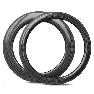 Jantes tubulaires en carbone 700c Super légères de vélo, jantes de route, 88mm, UD/3K/12K