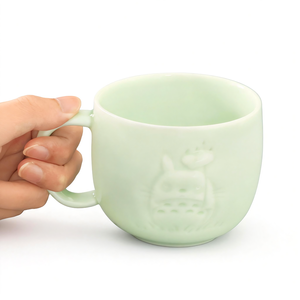 Vente flash SkyRhythm 280ml <span class=keywords><strong>Tasse</strong></span> à café en céramique artisanale de style dessin animé en porcelaine de la fabrique de Ru chinoise inspirée de <span class=keywords><strong>Totoro</strong></span> avec certificat - Product Image 2