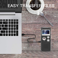 Enregistreur vocal portable Aomago 8 Go, enregistrement longue durée avec formats audio MP3 et WAV pour l'enregistrement sonore