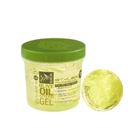Gel coiffant écologique, huile d'olive professionnelle, contenance maximale de 8 oz pour tous types de cheveux, capacité de 473ml