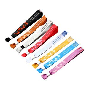 Bracelets en polyester à transfert thermique pour événements, bracelets jetables avec motifs personnalisés pour l'admission - Product Image 1