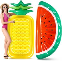 Flotteur de piscine gonflable multi-usage SUNSHINE, robuste, en forme de pastèque, radeau de natation, transat de plage, jouet de bain, tube en PVC