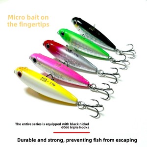 เหยื่อปลอมไมโครไอเท็ม Z-Bait ABS แบบลอย<span class=keywords><strong>น้ำ</strong></span> รูปทรงดินสอ สำหรับตก<span class=keywords><strong>ปลา</strong></span>ขนาดเล็ก รูปทรงตัว Z  ใช้แทนเหยื่อสด  สำหรับ<span class=keywords><strong>ปลา</strong></span>ตา<span class=keywords><strong>แดง</strong></span> <span class=keywords><strong>ปลา</strong></span>เทราต์ <span class=keywords><strong>ปลา</strong></span>ชะโด  ตก<span class=keywords><strong>ปลา</strong></span>ในแม่น้ำและทะเลสาบ - Product Image 4