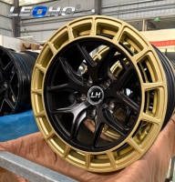 Velg Tempa HFX-1 5x127 6x135 6x139.7 Pelek Off-Road Kustom untuk Jeep Wrangler Ford F-150 Bronco Raptor Gladiator Truk SUV Mobil