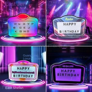 Panneau lumineux LED transfrontalier à main, avec inscription modifiable, pour discothèque, fête, ambiance de bar, présentoirs métalliques - Product Image 3