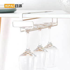 Estante para copas de vino Ripai, para colgar debajo del gabinete, sin necesidad de perforar, soporte de almacenamiento para copas de vino tinto - Product Image 2