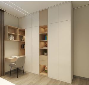 ตู้เสื้อผ้าแบบวอล์กอินทันสมัย ตู้เสื้อผ้าแบบสั่งทำ ดีไซน์ตู้เสื้อผ้าแบบวอล์กอิน ตู้เสื้อผ้าสไตล์โมเดิร์นมินิมอล สำหรับใช้ในโรงแรม - Product Image 3