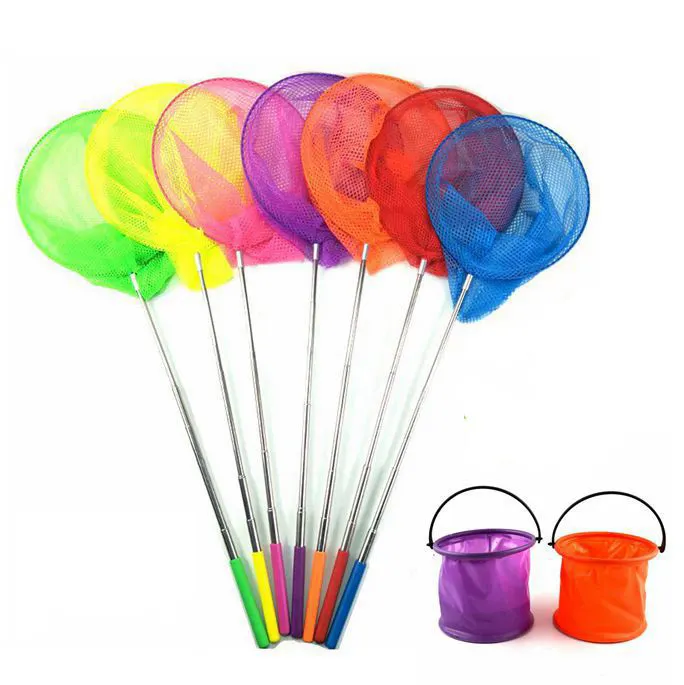 Uitschuifbare Nylon Vlinder Netto Telescopische Bee Insect Capture Net Bug Catcher Netten Locust Catching Vissen Tool Voor Kinderen