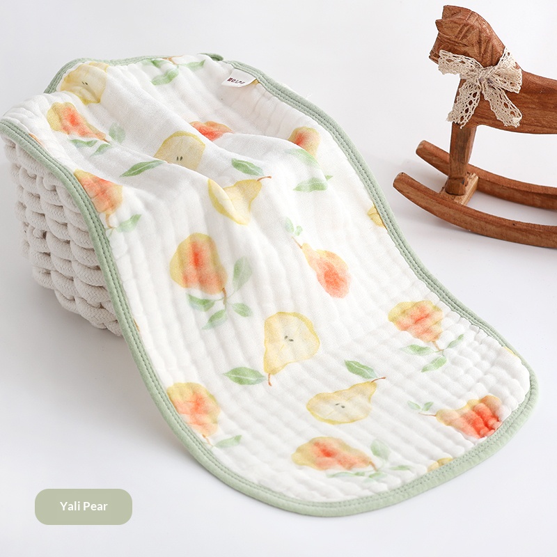Premium Bamboo Cotton Gauze Baby Towels 6-Layer 3D Bubble Weave Absorbent Newborn Face Cloth Muslin Burp Rag Hand Washcloth
