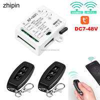 Module de relais intelligent Wi-Fi ZP avec télécommande sans fil RF 433 MHz, contrôle AC/DC 12V 24V 48V, 2 canaux, temporisation, 10A, compatible Alexa Google Home et apprentissage