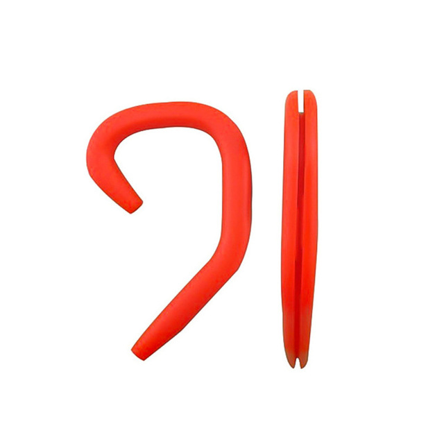 Transparent Red/Black Circular Earphones Ear Hooks Earbuds Straps Anti Lost Holder Sport Daily Portable Accessories PVC Material
