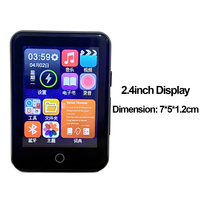 Lecteur MP3 avec écran 2,4 pouces, 4G/64/128 Go, E-Book, photos, vidéos, musique, radio FM, haut-parleur BT, lecteur MP3/4 pour l'étude, la course à pied, le sport, cadeaux