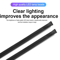 Nouveau kit d'éclairage d'ambiance LED universel caché en acrylique pour voiture, RGB Dreamcolor, synchronisation musicale, contrôle par application, bandes lumineuses d'ambiance intérieures