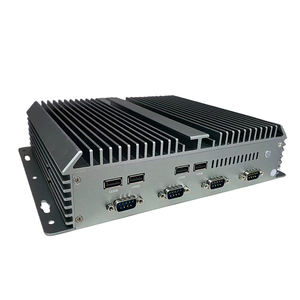 Komputer industri tertanam Mini 6-RS232 COM Port <span class=keywords><strong>Core</strong></span> I7 1255U Lan ganda 4xHDMI layar Perusahaan tanpa kipas PC dipasang di dinding 4G - Product Image 3