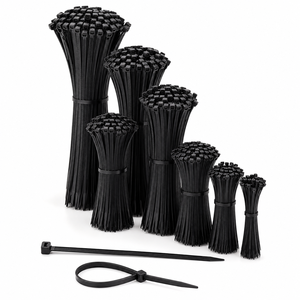 Attaches de câbles en nylon Solar-Shield de 16 pouces (5x400mm) 50LB résistantes à la traction et aux UV (PA66) pour l'infrastructure de télécommunications extérieure - Product Image 1