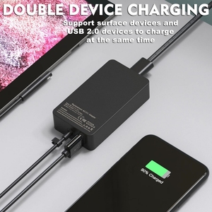 Nouveaux chargeurs adaptateurs 15V 8A 127W pour ordinateur portable, adaptateur secteur AC/DC pour Microsoft Surface Book 3/ 2/ 1 <span class=keywords><strong>Pro</strong></span> 3/4/<span class=keywords><strong>5</strong></span>/6/7/X avec port USB 5V/1A - Product Image 1