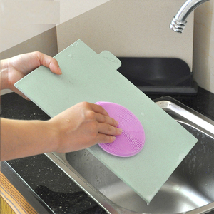 Hongyu Silicone Handheld Portable <b>Scrub</b> <b>Brush</b> with Handle for Dish and Pot Cleaning Kitchen Use Non-Scratch 40g - Product Image 3